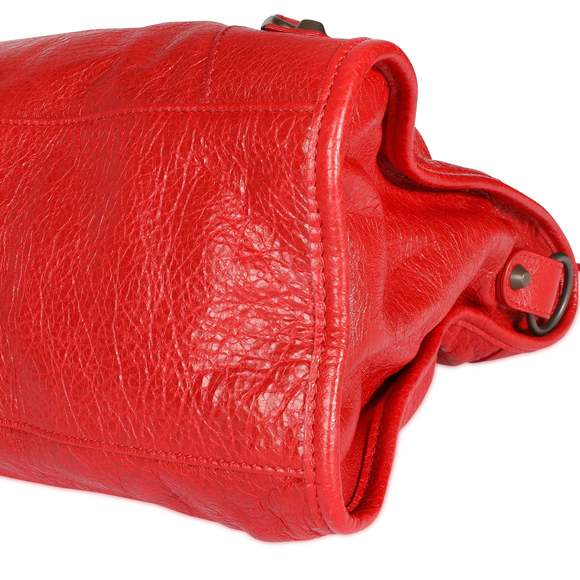 Balenciaga Red Lipstick Lambskin Classic City Bag - Picture 5 of 9
